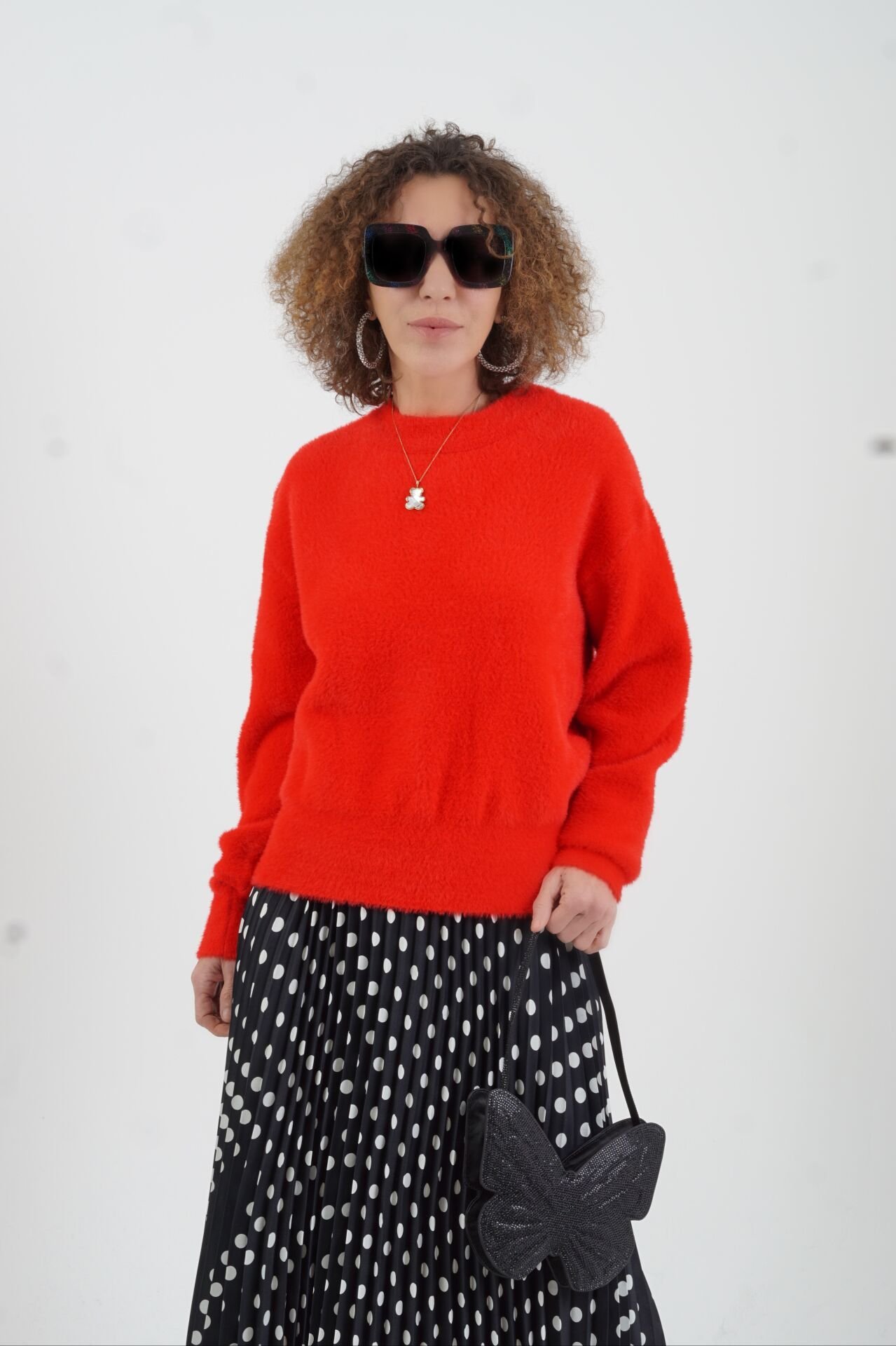 Kırmızı Yumoş Kazak