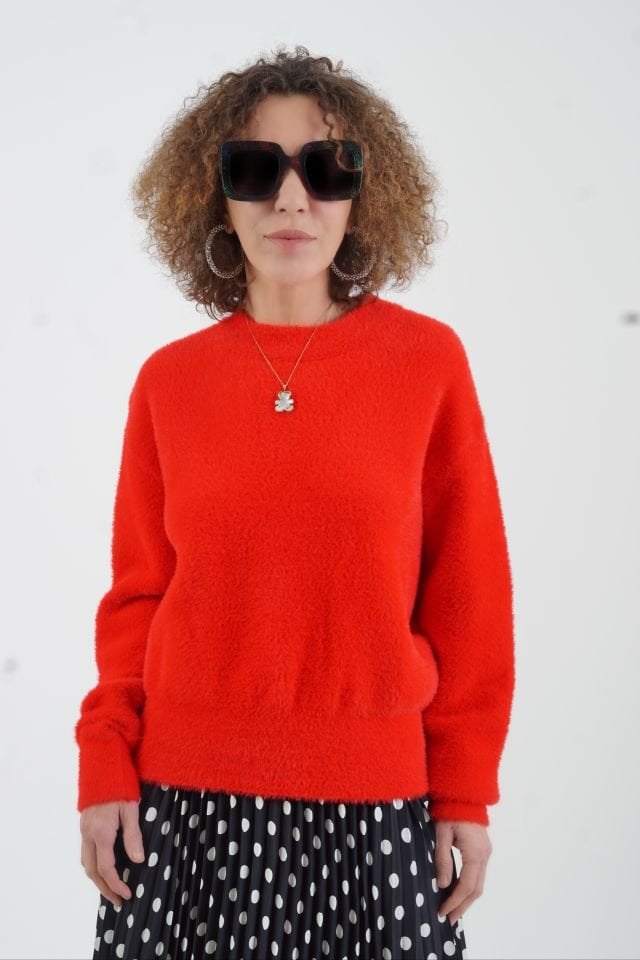 Kırmızı Yumoş Kazak