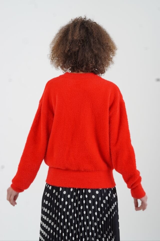 Kırmızı Yumoş Kazak