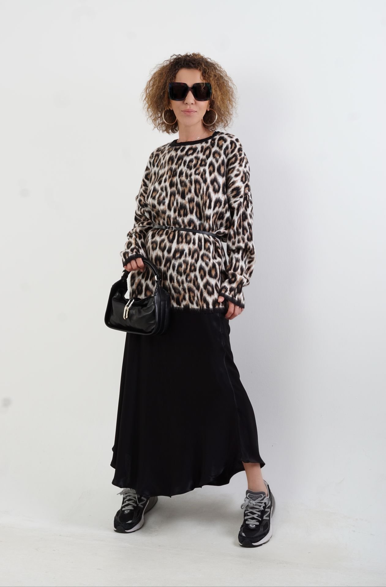 Siyah Saten Verev Etek