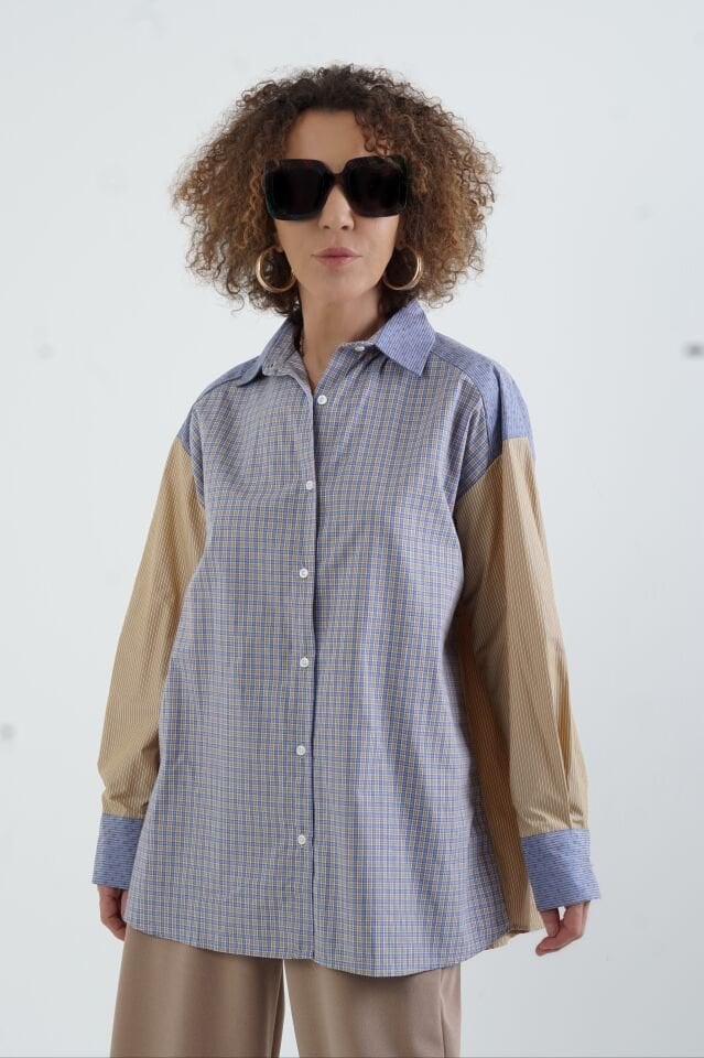 Mavi Mix Kareli Gömlek