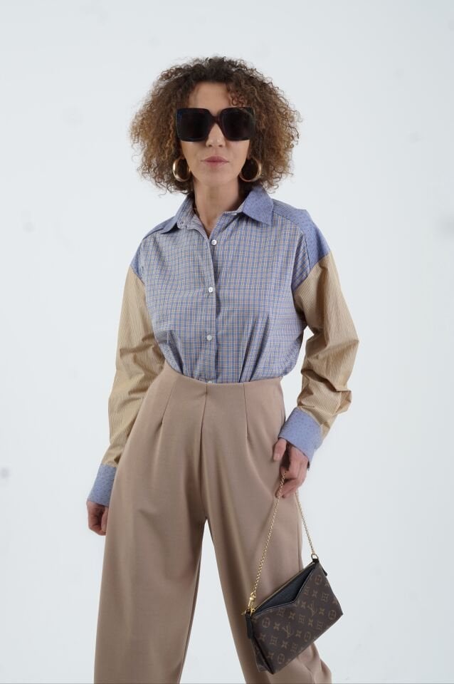 Mavi Mix Kareli Gömlek