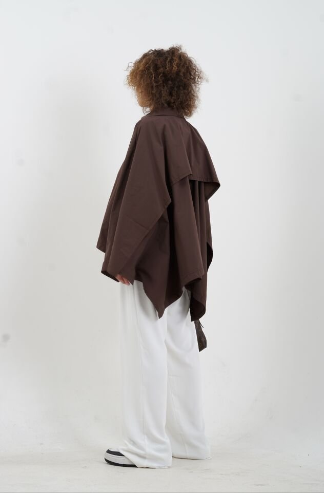 Kahve Pelerin Trench