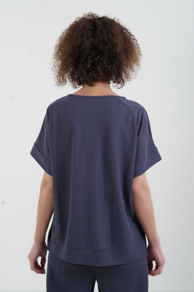 Antrasit Tensel Tshirt Bel Paça Lastikli Pantolon Takım