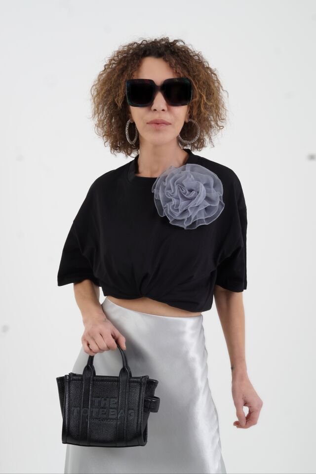 Siyah Fiona Oversize Tshirt