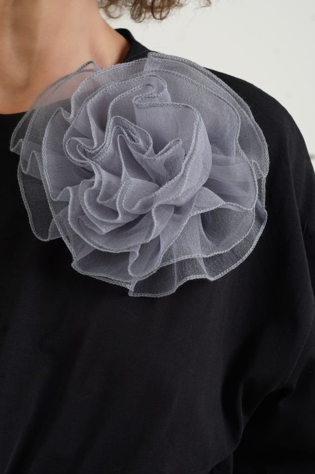 Siyah Fiona Oversize Tshirt
