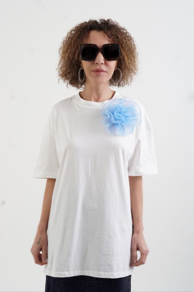 Ekru Fiona Oversize Tshirt