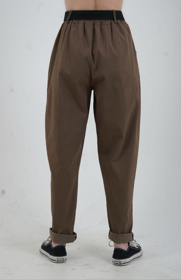 Vizon Kemerli Likralı Pantolon