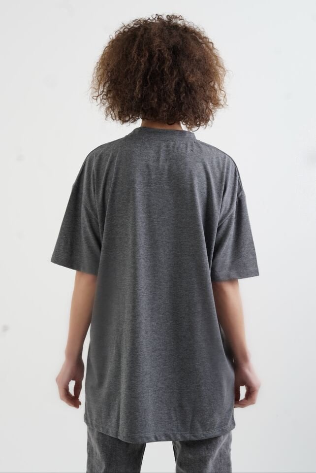 Gri Fiona Oversize Tshirt