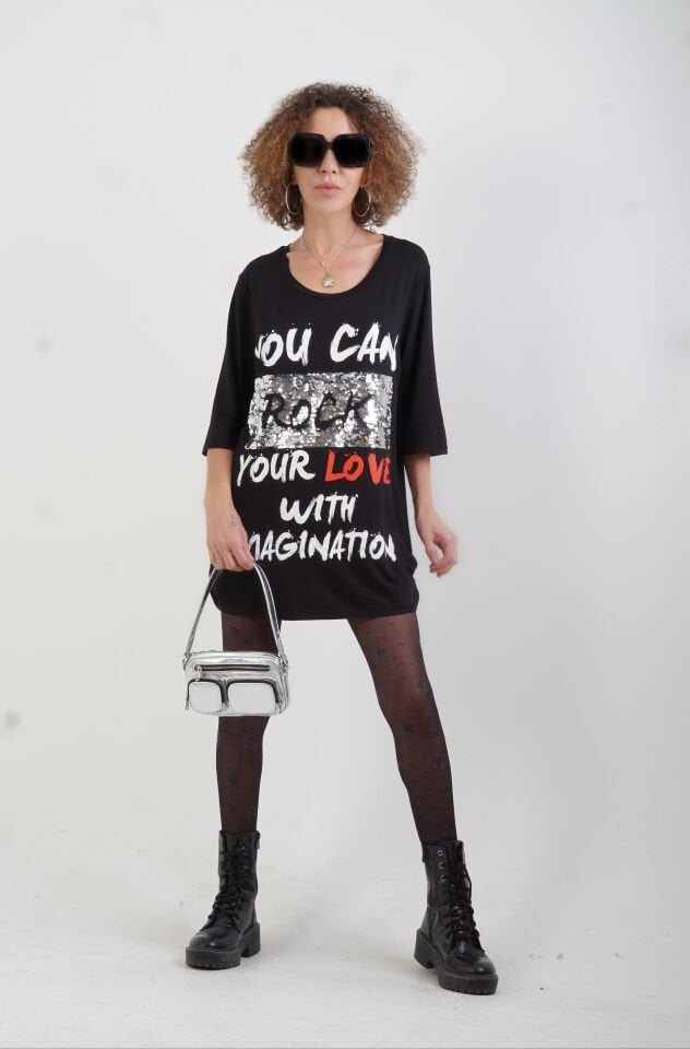 Rock Pul Payetli Tshirt