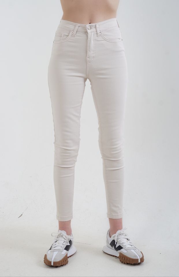 Bej Skinny Pantolon