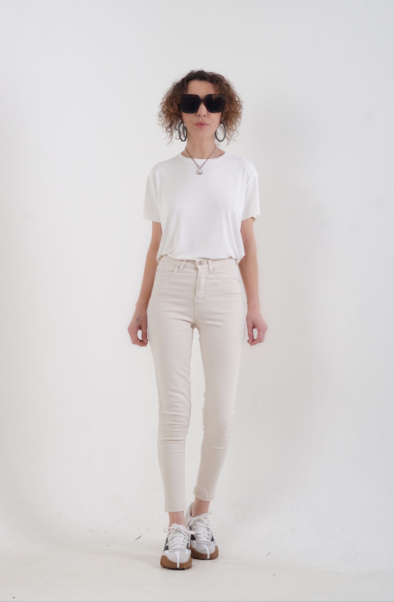 Bej Skinny Pantolon