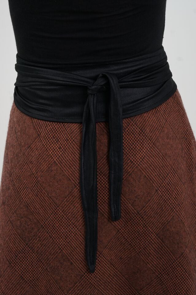 Siyah  Bağlamalı Kemer