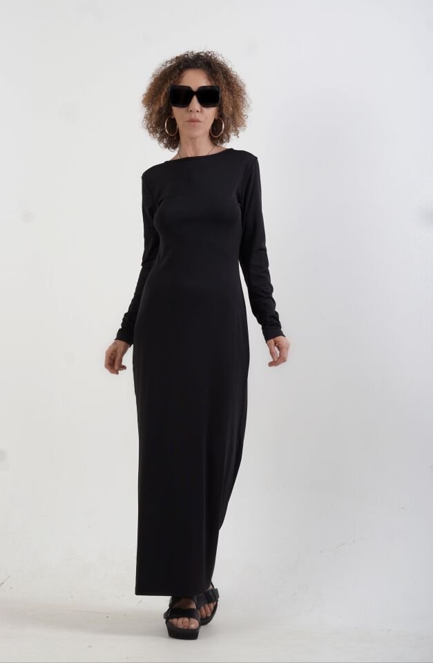 Siyah Paris Maxi Elbise