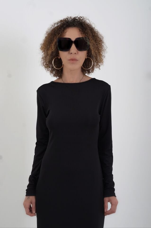 Siyah Paris Maxi Elbise