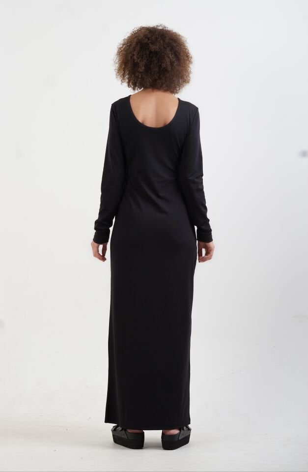 Siyah Paris Maxi Elbise