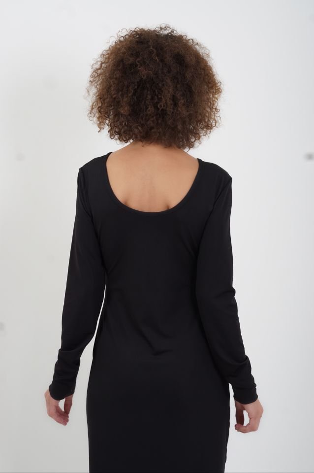 Siyah Paris Maxi Elbise