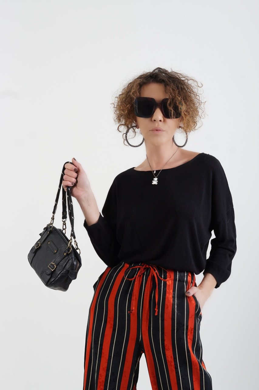 Truvakar Kollu Triko Kazak SİYAH - STN