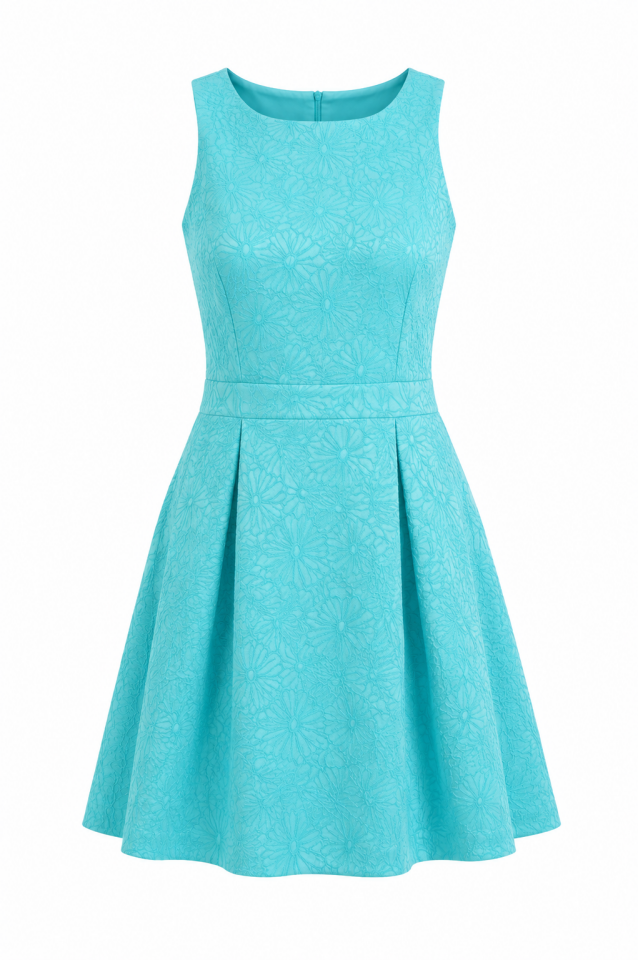 Tiffany Arka Bel Detaylı Elbise MİNT YEŞİLİ - 42