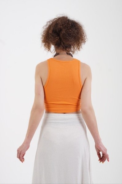 Turuncu Kaşkorse Basic Crop Atlet