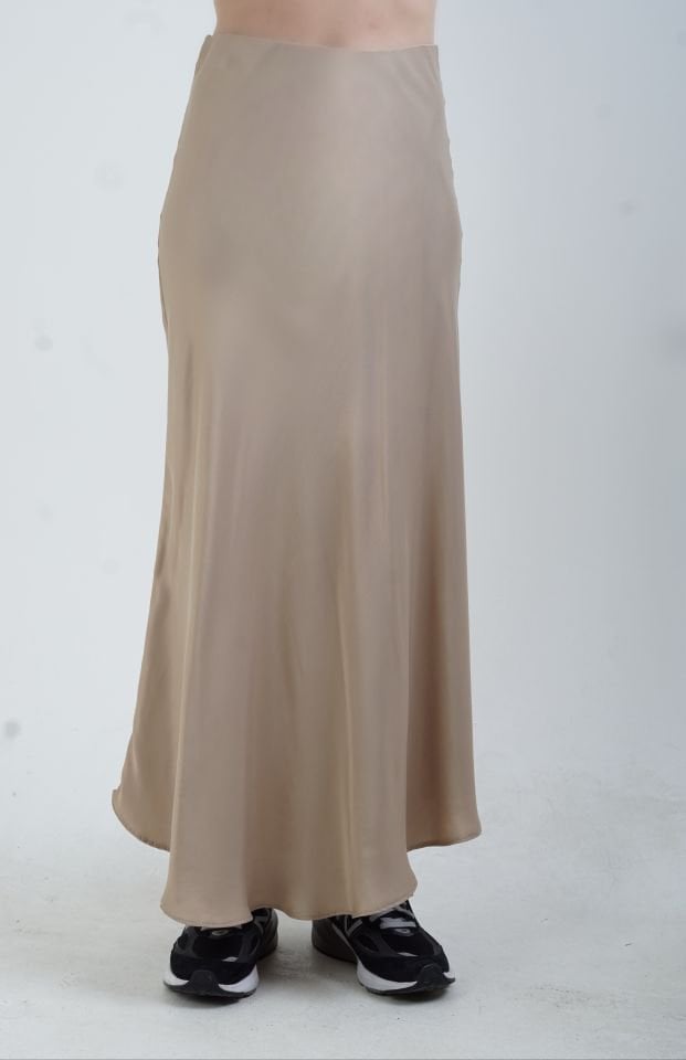 Camel Saten Verev Etek