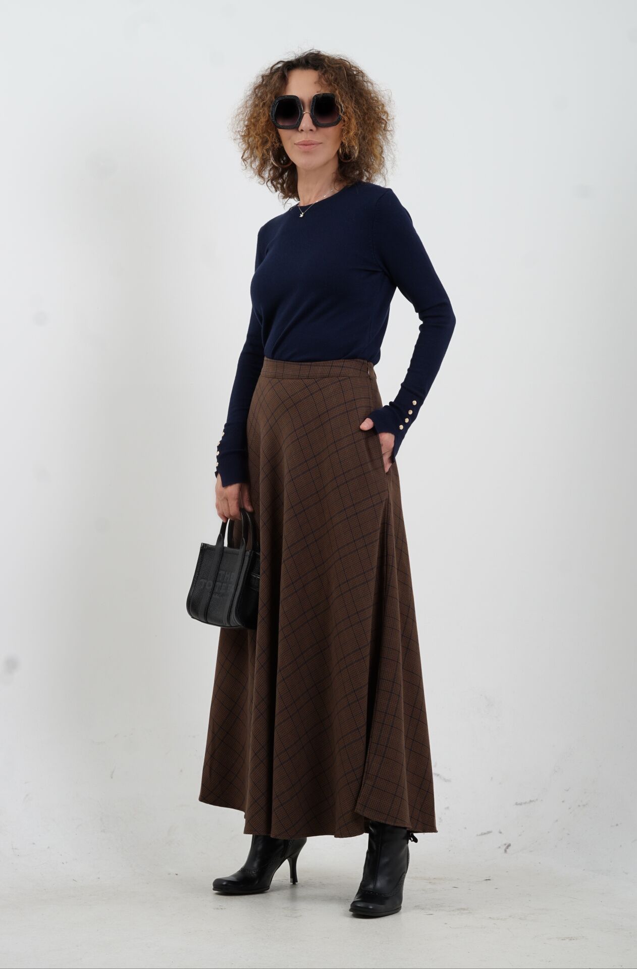 Kahve Ekose Verev Etek