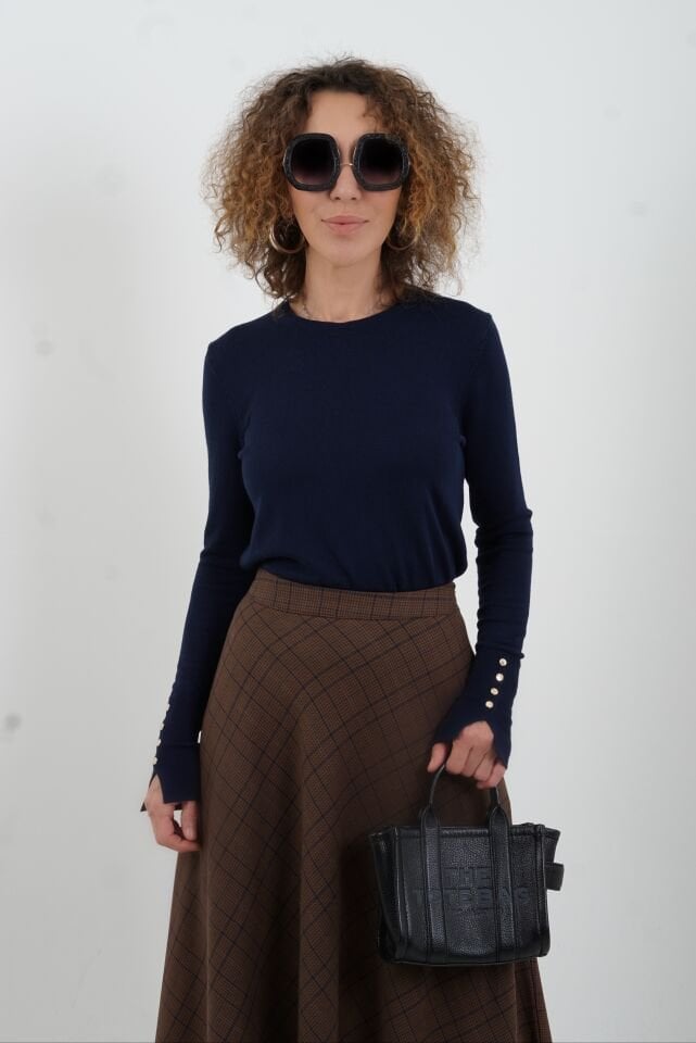 Kahve Ekose Verev Etek