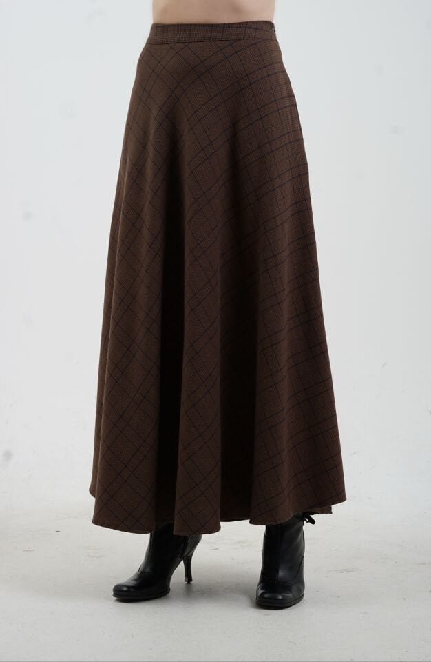 Kahve Ekose Verev Etek