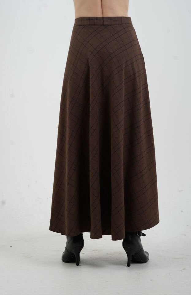 Kahve Ekose Verev Etek