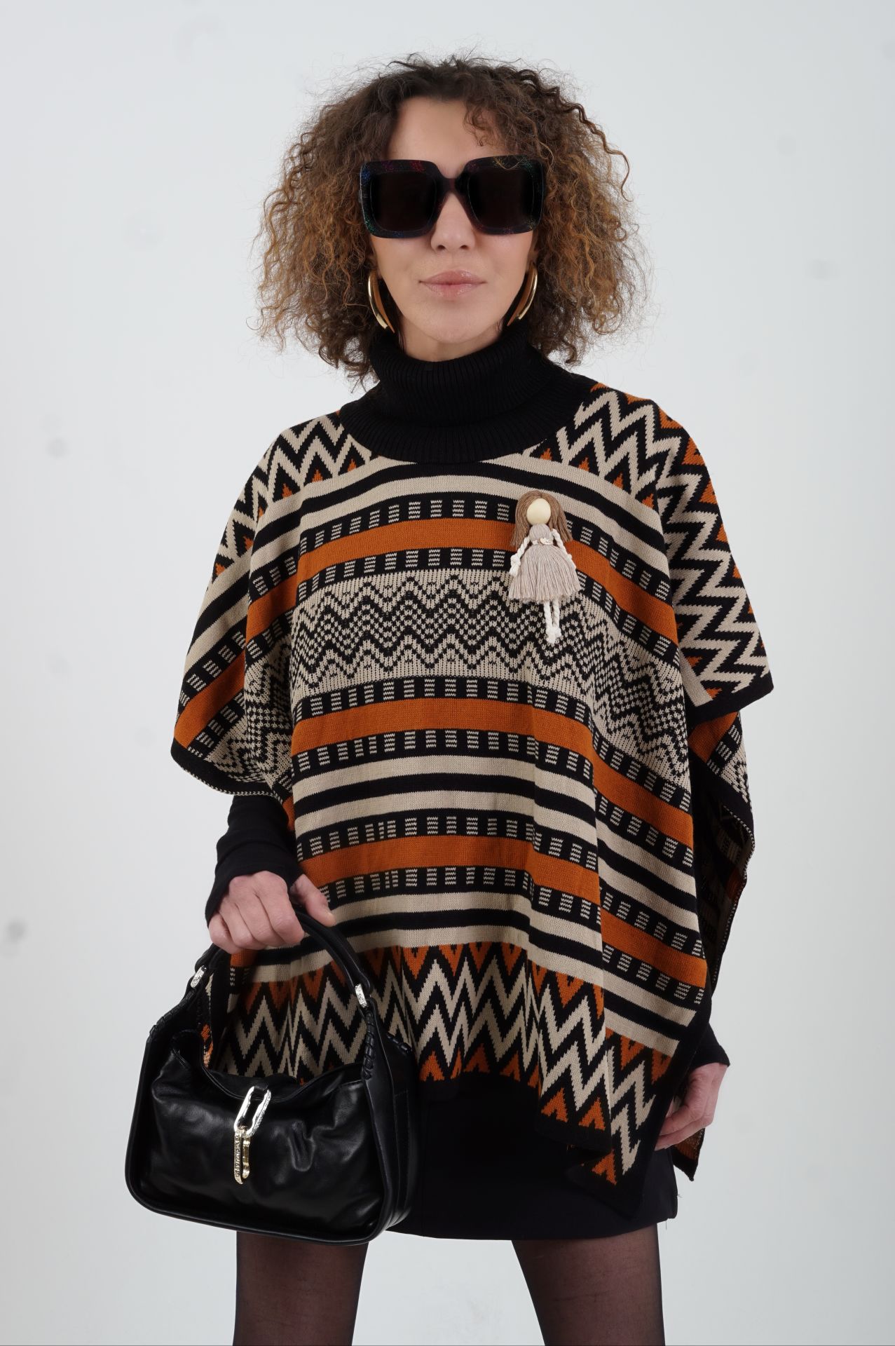 Tribal Desenli Yanları Açık Panço