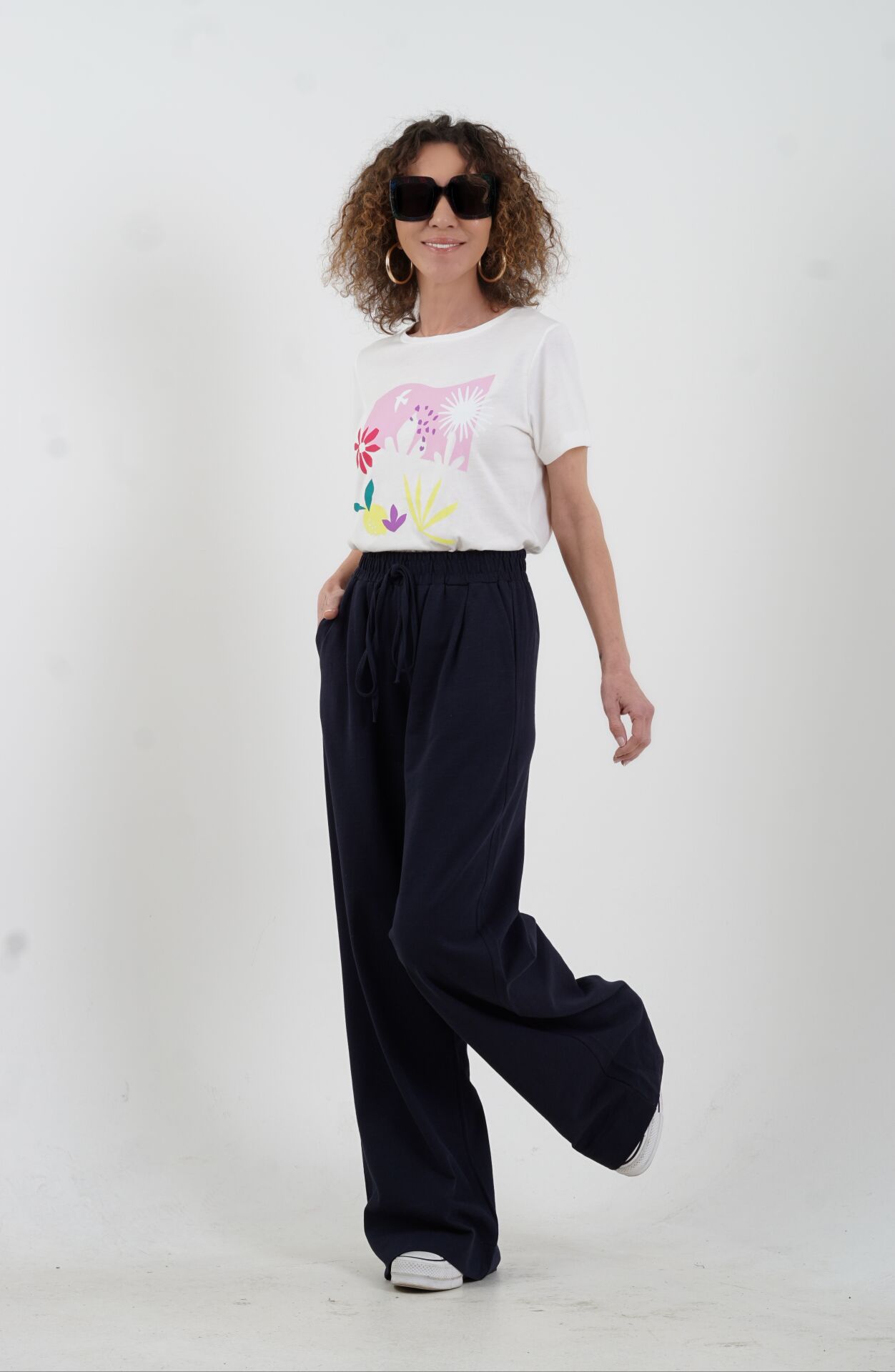 Lacivert Premium Pike Bol Paça Pantolon