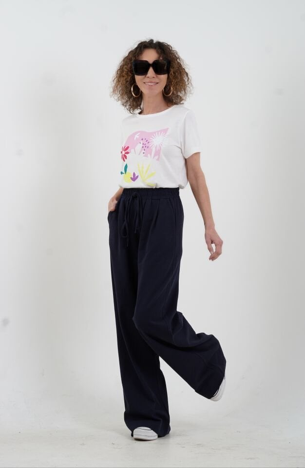 Lacivert Premium Pike Bol Paça Pantolon