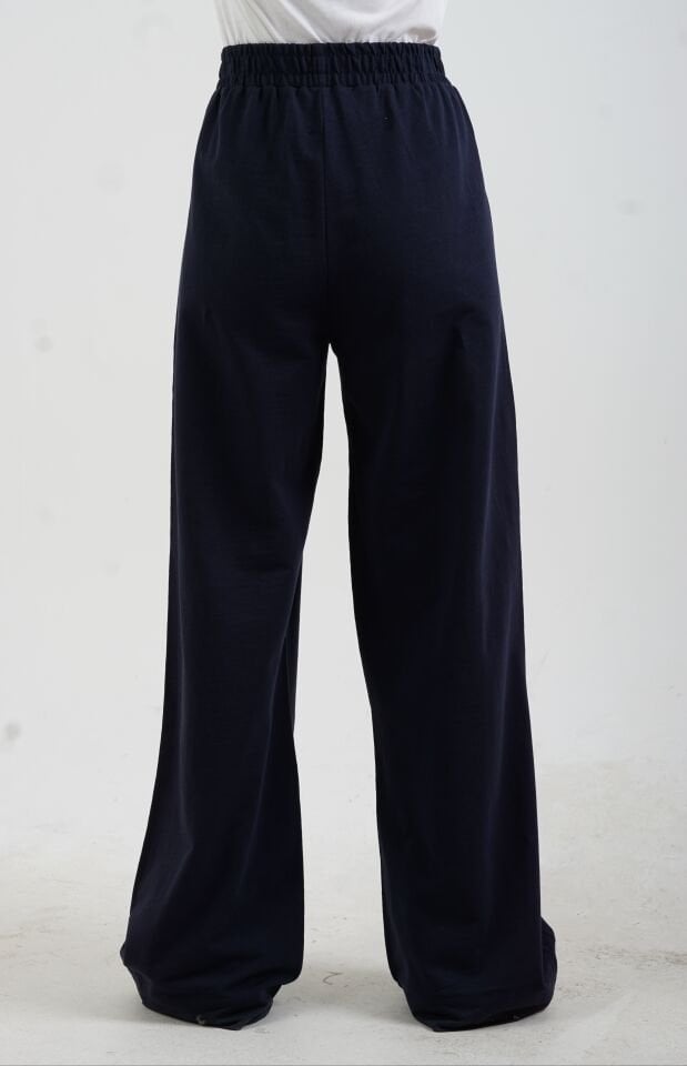 Lacivert Premium Pike Bol Paça Pantolon