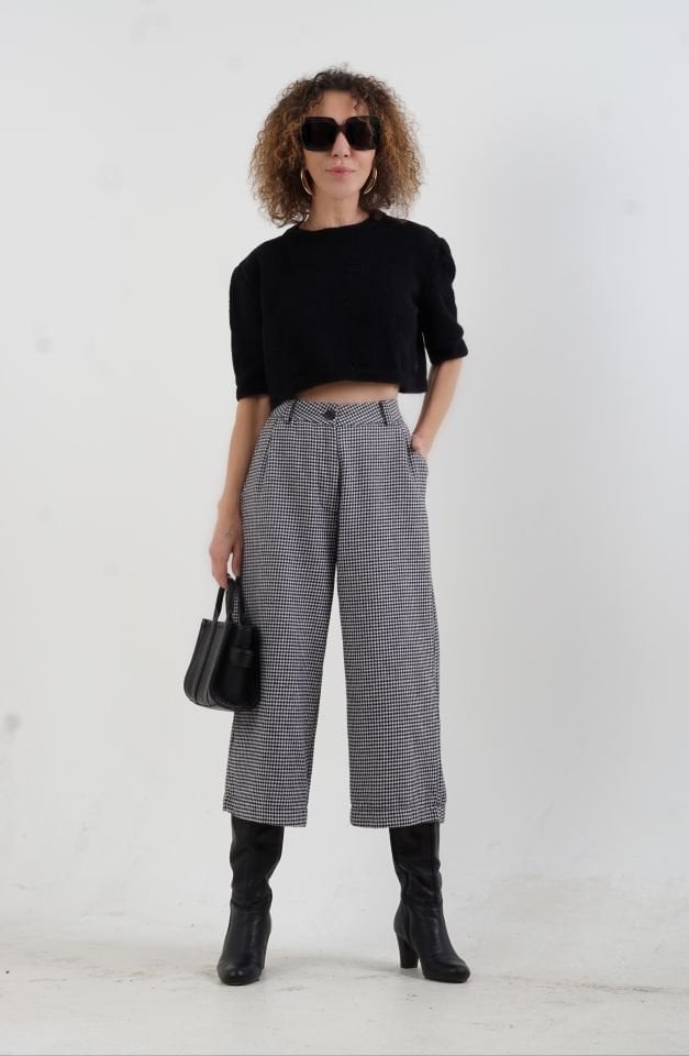 Kazayağı Midi Boy Pantolon