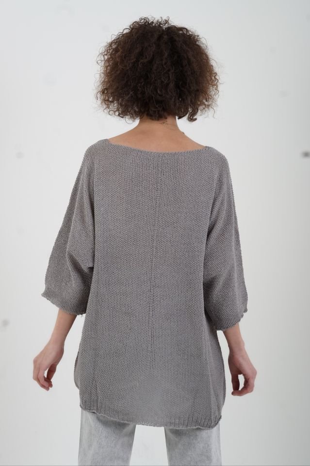 Gri Pike Örgü Triko