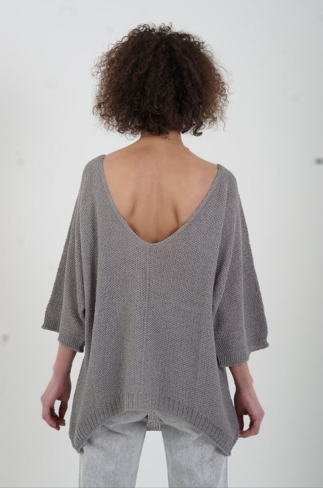 Gri Pike Örgü Triko