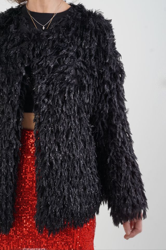 Saçaklı Simli Ceket