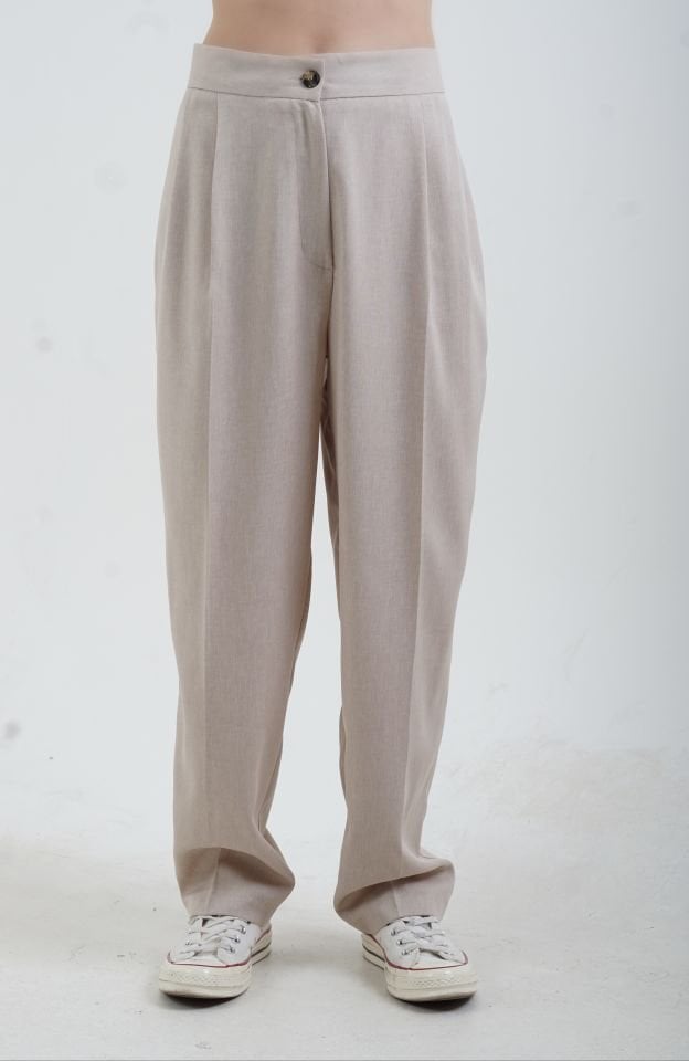 Bej Yelek Pantolon Takım