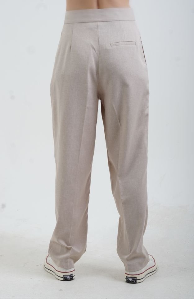 Bej Yelek Pantolon Takım