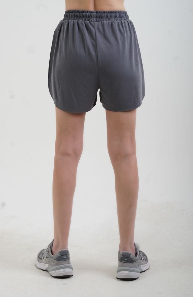 Füme Modal İçi Boxer Yırtmaçlı Şort