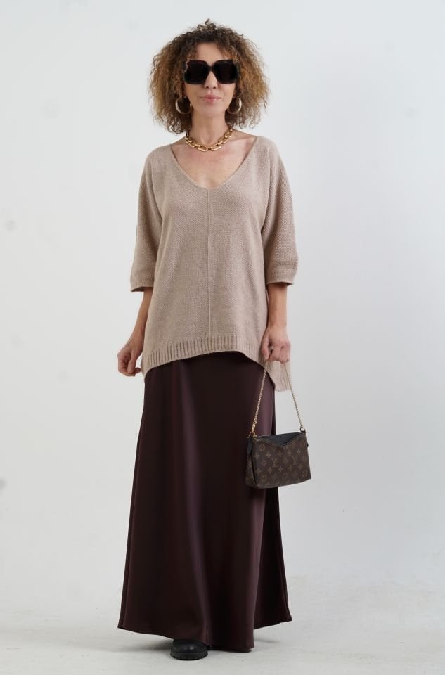 Camel Pina V Yaka Triko