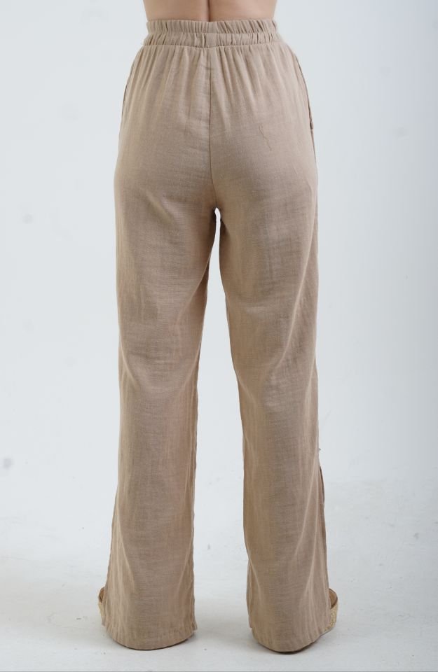 Camel Müslin Gömlek Pantolon Takım