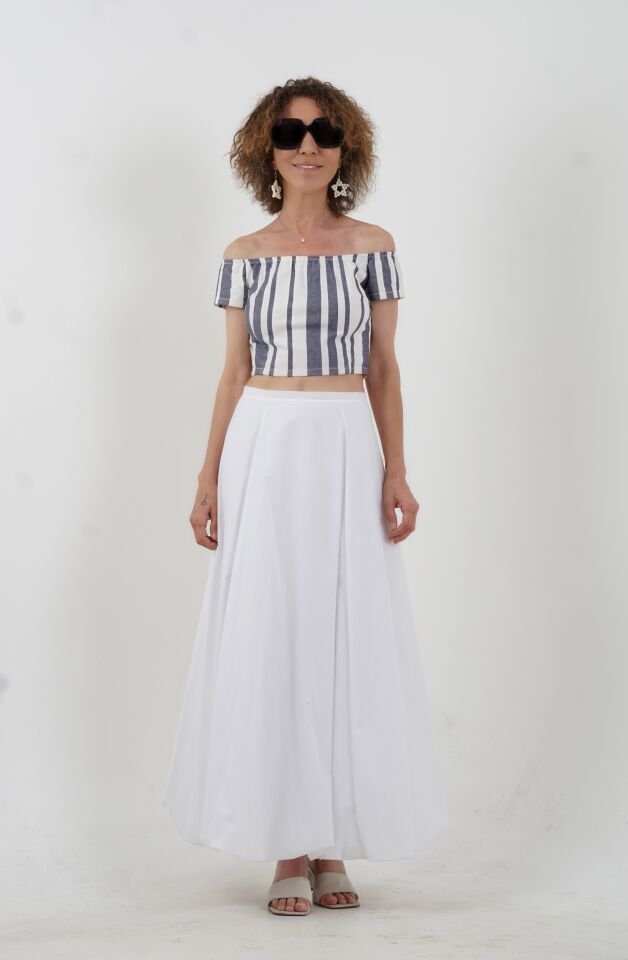 Tanita Yakası Lastikli Croptop