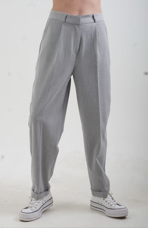 Gri Premium Oversize Ceket Pantolon Takım