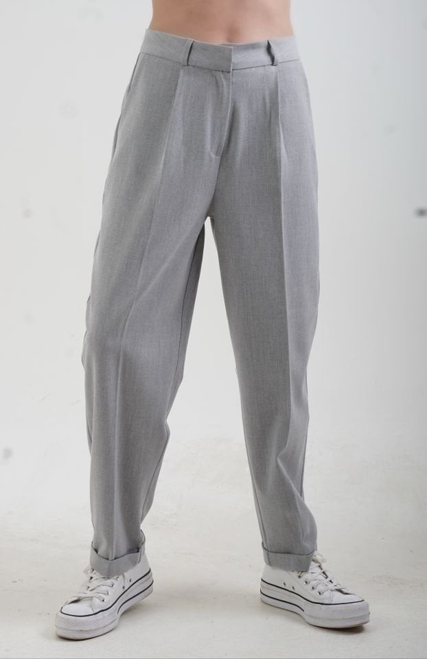 Gri Premium Oversize Ceket Pantolon Takım