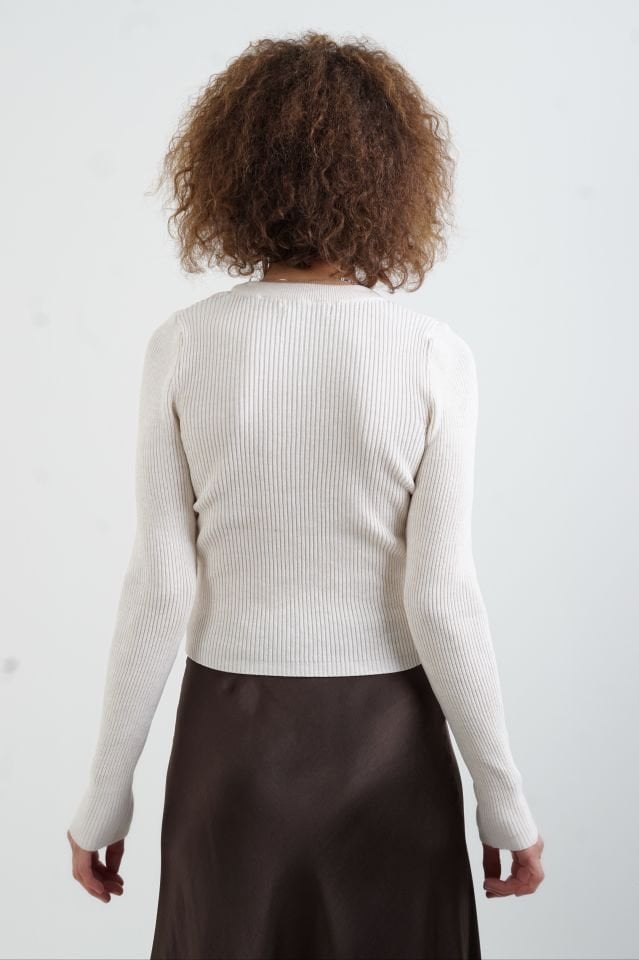 Bej Fitilli Crop Kazak