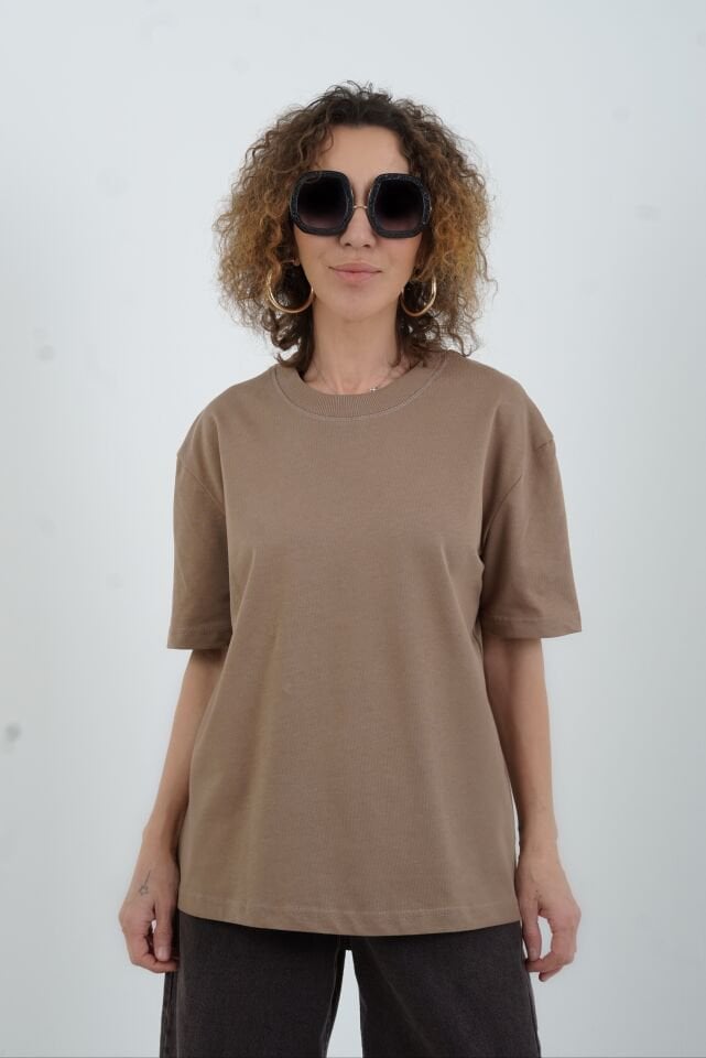 Vizon Özel  Dikişli  Bisiklet Yaka Tshirt