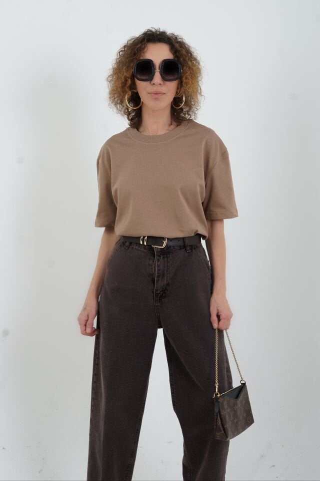 Vizon Özel  Dikişli  Bisiklet Yaka Tshirt