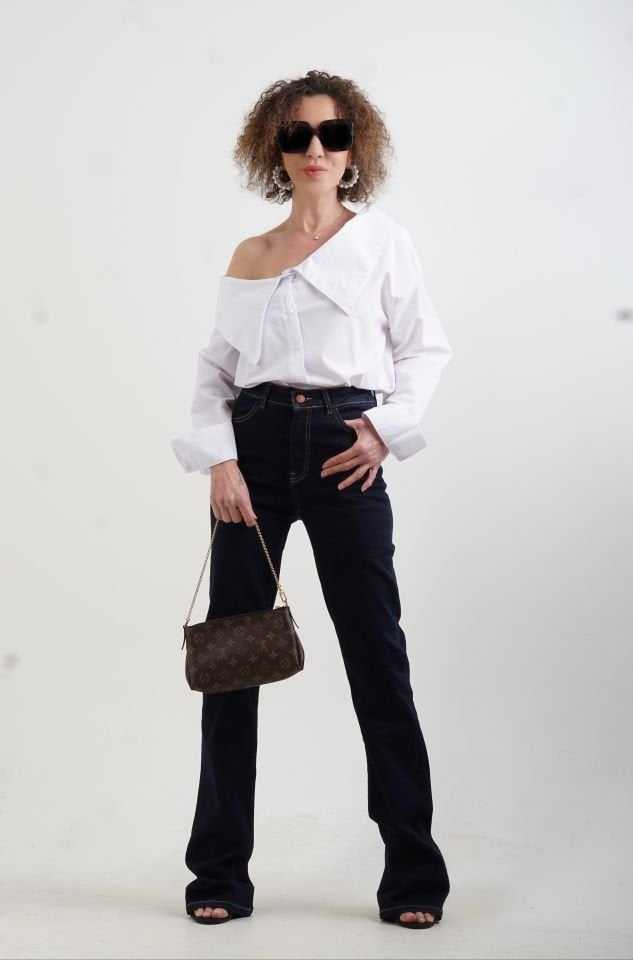 Lacivert Premium İspanyol Paça Jean Pantolon