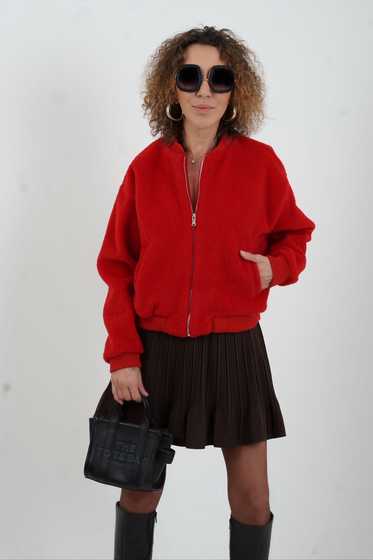 Kırmızı Bomber Ceket